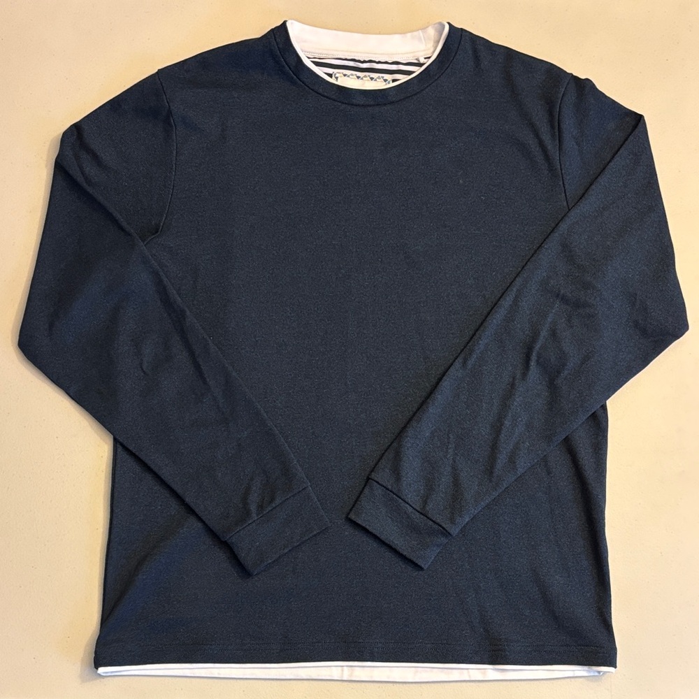 Denim & Flower Dark Blue Long Sleeve Tee